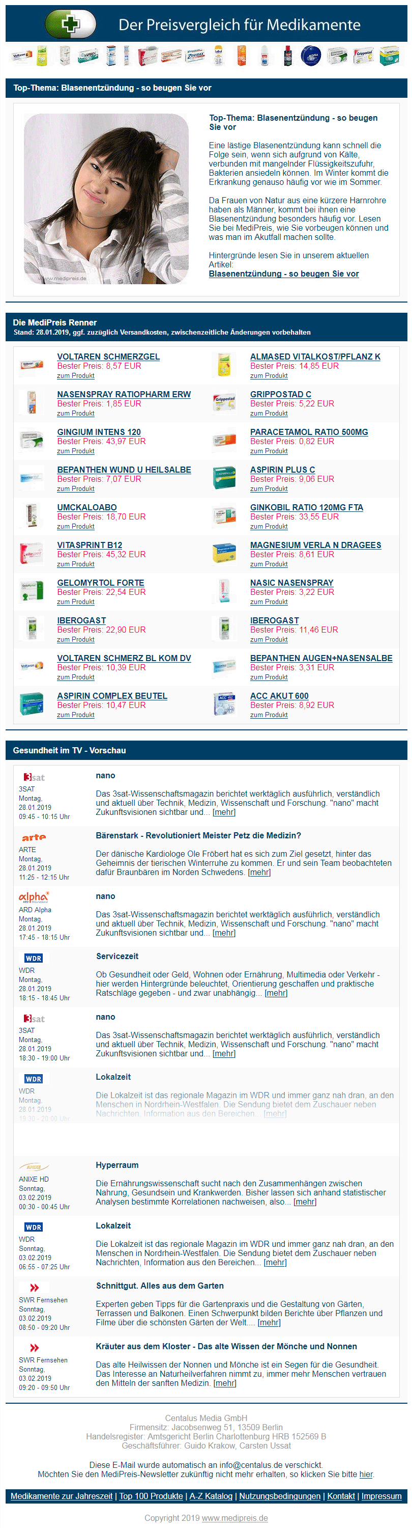 Newsletter Vorschau
